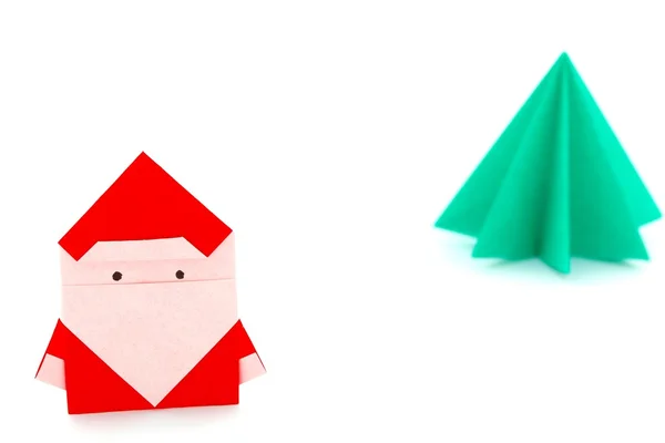 Origami Noel Baba ve Noel ağacı