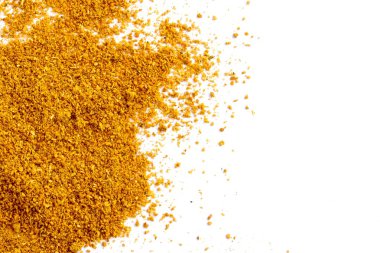 Beyaz arka plan üzerinde toz köri