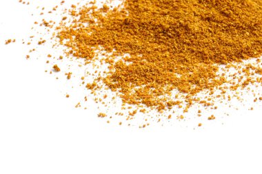 Beyaz arka plan üzerinde toz köri