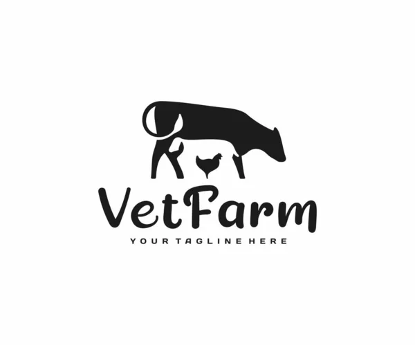 Animais Domésticos Design Logotipo Veterinário Desenho Vetorial Animais Criação Logotipo —  Vetores de Stock