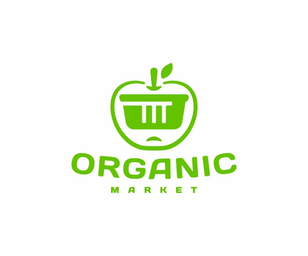 Comprar Design Logotipo Comida Orgânica Alimentação Vegetariana Saudável Design Vetorial —  Vetores de Stock