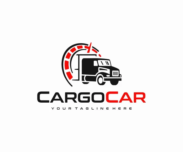 Дизайн Логотипу Промислових Вантажних Вантажних Автомобілів Транспорт Логістика Імпорт Експорт — стоковий вектор