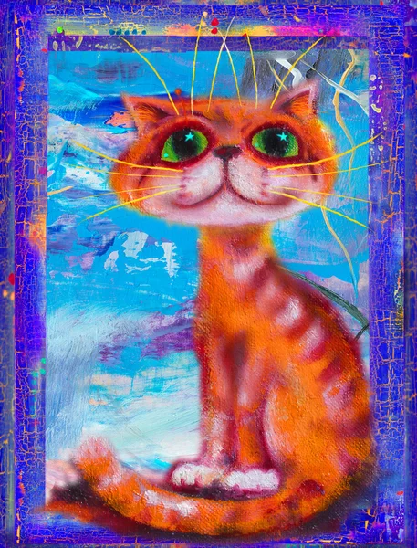 Güneşli kedi penceresinde oturur