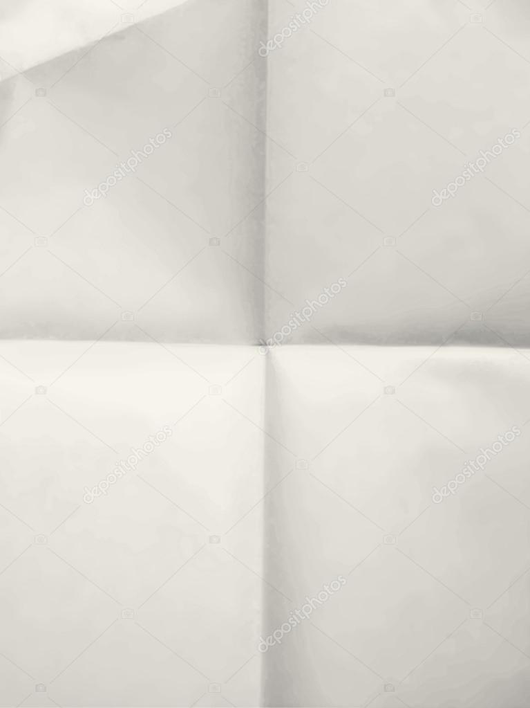 Old clean sheet of paper background folded four