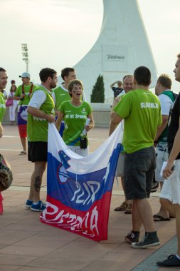 Slovenya taraftar maçtan önce