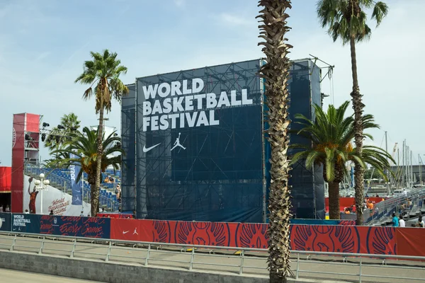 Världen basket festival i barcelona — Stockfoto