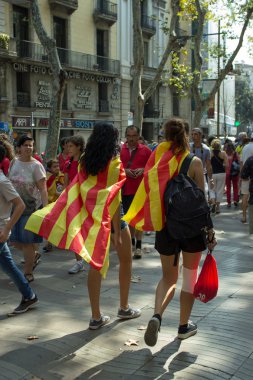 catalonia için bağımsızlık tezahür gençler