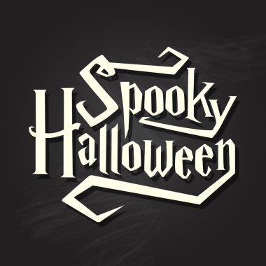 Kara tahta üzerinde Spooky halloween teklif