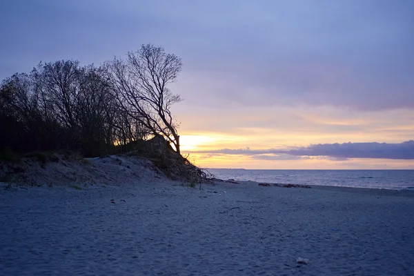 Coucher de soleil sur la côte polonaise — Photo