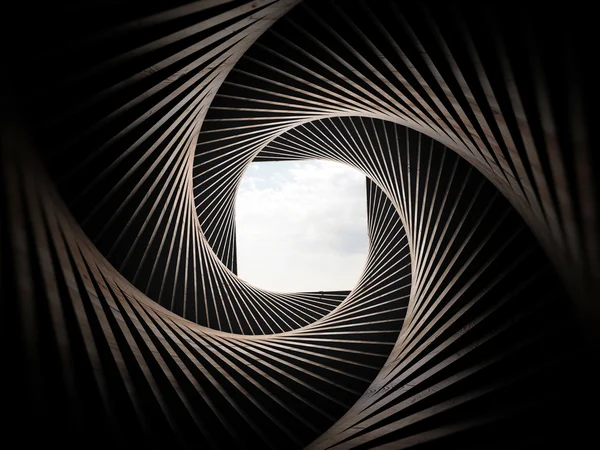 Swirl tunnel ended sky view — Stock Photo, Image