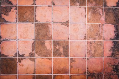 kahverengi seramik duvar karoları ve Ayrıntılar yüzey