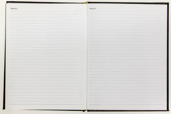 Blank white notebook paper