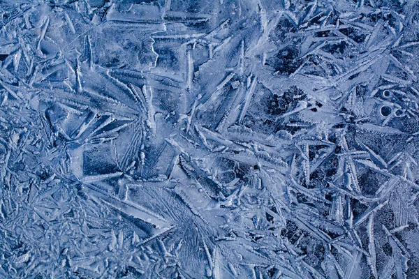 Foto Hielo Congelado Tonos Azules Fondo Natural Invierno Para Diseño —  Fotos de Stock