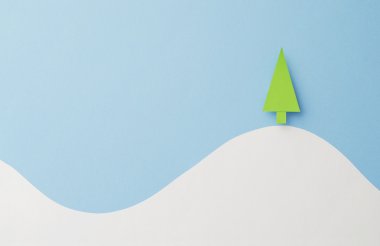 Küçük kağıt Noel ağacı