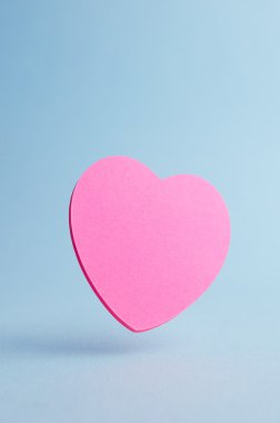 Yapışkan Not şeklinde pembe kalp 