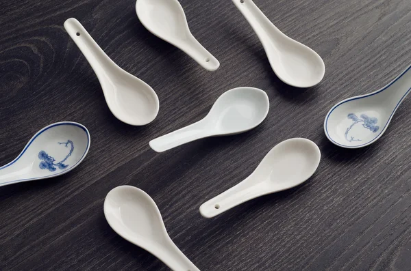 Chinese soup spoons — Stock Photo, Image