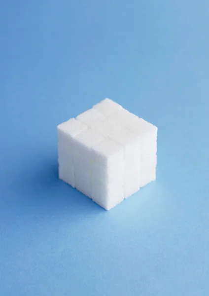 Cube made of sugar cubes