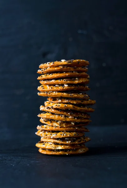 Crackers with mix seeds — Stock Photo, Image