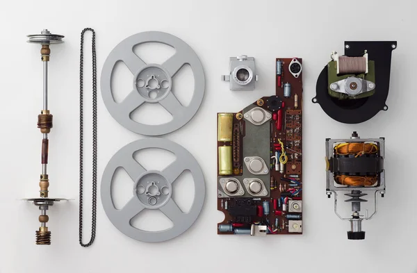 Vintage film projektöre parçalarını 