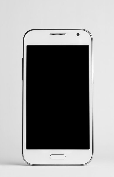 Белый смартфон
