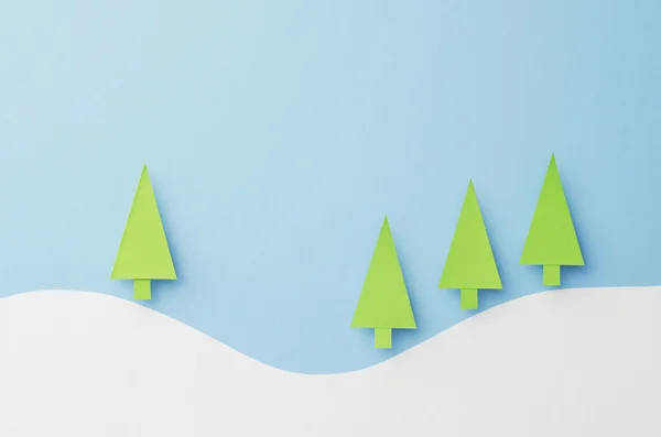 Árvores de Natal de papel pequeno — Fotografia de Stock