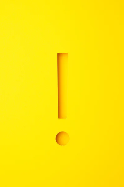 Жовтий знак оклику — стокове фото