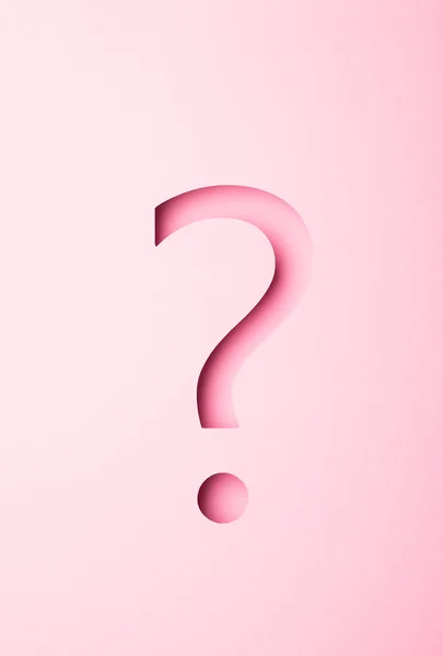 Punto interrogativo rosa — Foto Stock