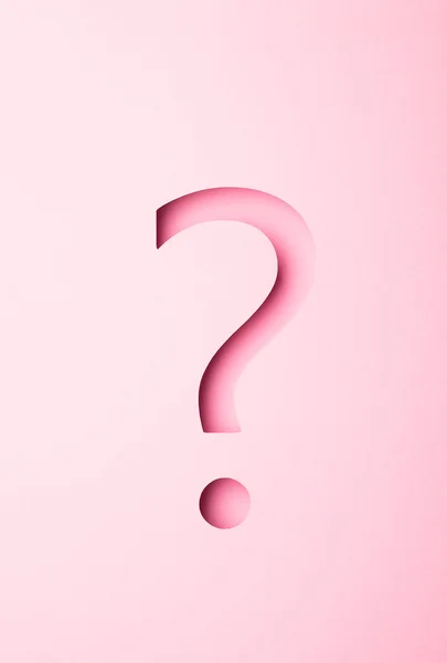 Pink question mark Stock Photo