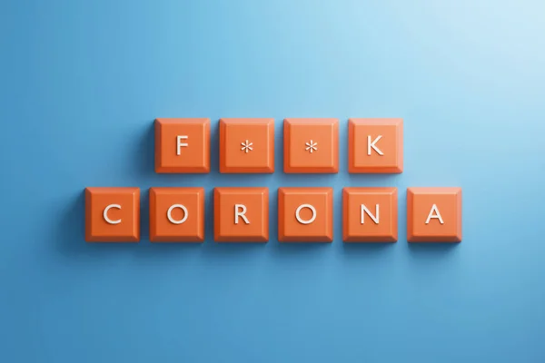 Fuck Covid Text Computer Key Illustration Royalty Free Stock Images