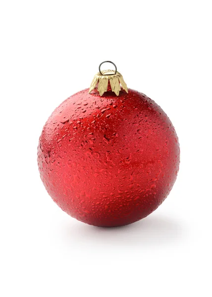 Bola roja de Navidad — Foto de Stock