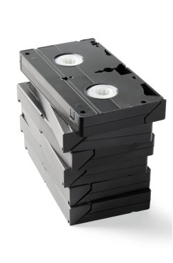 vhs cassetes yığını