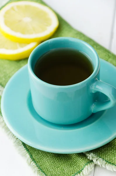 Mint tea with lemons — Stock Photo, Image