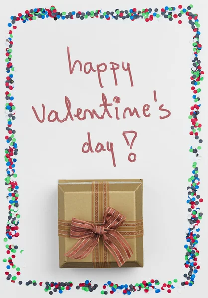 Boldog Valentin-napi ajándék doboz — Stock Fotó