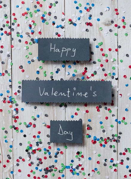 "Happy Valentine 's Day "handwritten card — стоковое фото