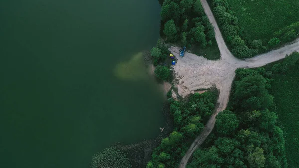Вид Высоты Птичьего Полета Вид Воздуха Озеро — стоковое фото
