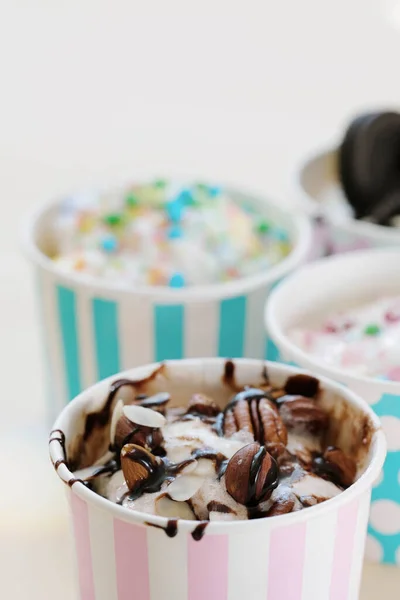 Dessert Delicious Ice Cream Table — Stock Photo, Image