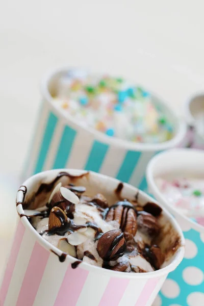 Dessert Delicious Ice Cream Table — Stock Photo, Image