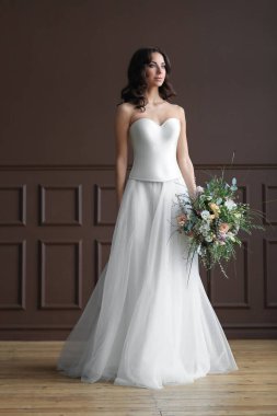 Düğün. Bir gelinlik güzel gelin