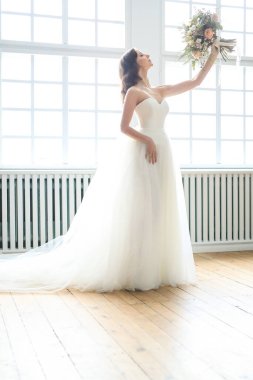 Düğün. Bir gelinlik güzel gelin