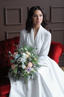 Düğün. Bir gelinlik güzel gelin