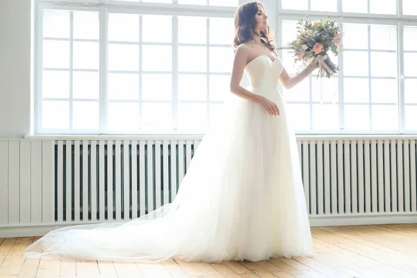 Bröllop Vackra Brud Brudklänning — Stockfoto