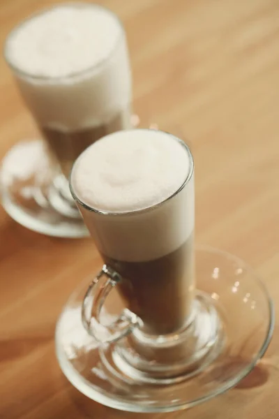 Café Délicieux Cappuccino Sur Table — Photo