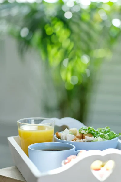 Étel Finom Reggeli Otthon — Stock Fotó