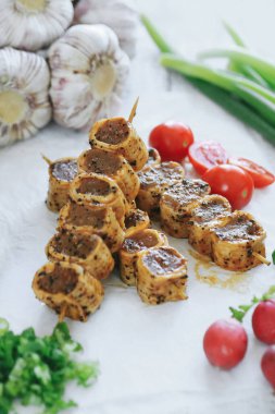 Lezzetli yiyeceklere yakın çekim