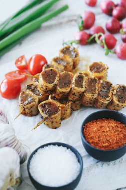 Lezzetli yiyeceklere yakın çekim