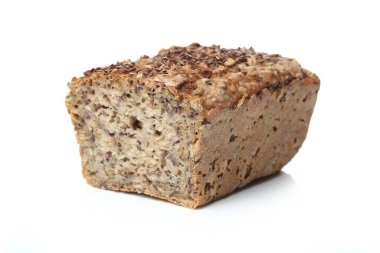 İzole edilmiş. Beyaz arkaplanda ekmek