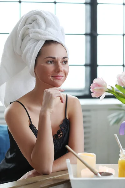 Schönheit Frau Wellness Salon — Stockfoto