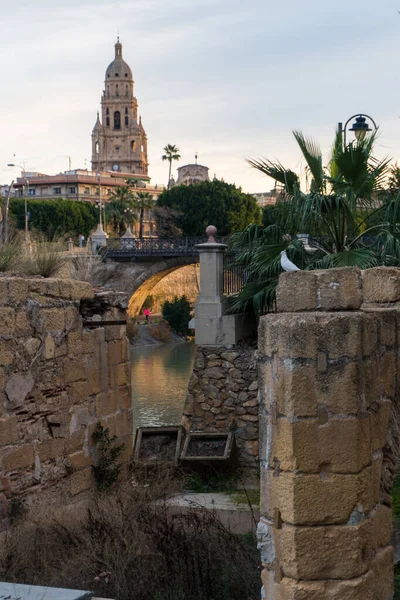 Rio Segura 'dan Puente de los Peligros ve Murcia katedrali