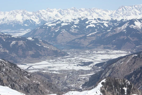 Landschap van het skigebied Kaprun. — Stockfoto