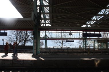Tren Platformu Zell Am See, Avusturya.